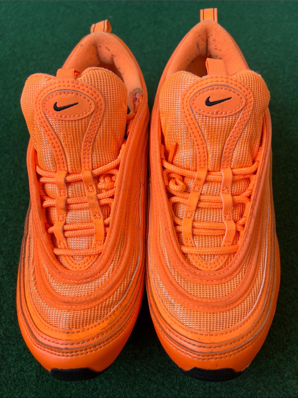 Nike Kids Orange Mesh & Synthetic Slip-On Sneakers